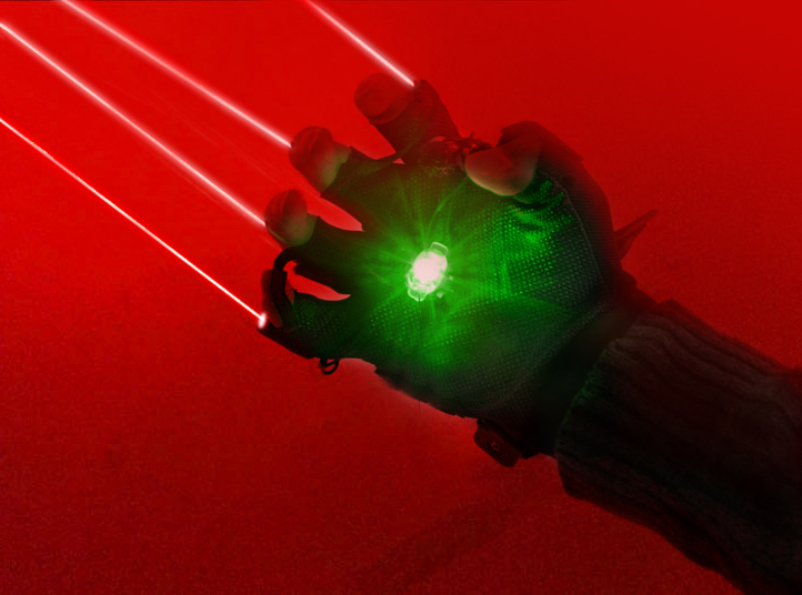 Red Laser Handschuhe