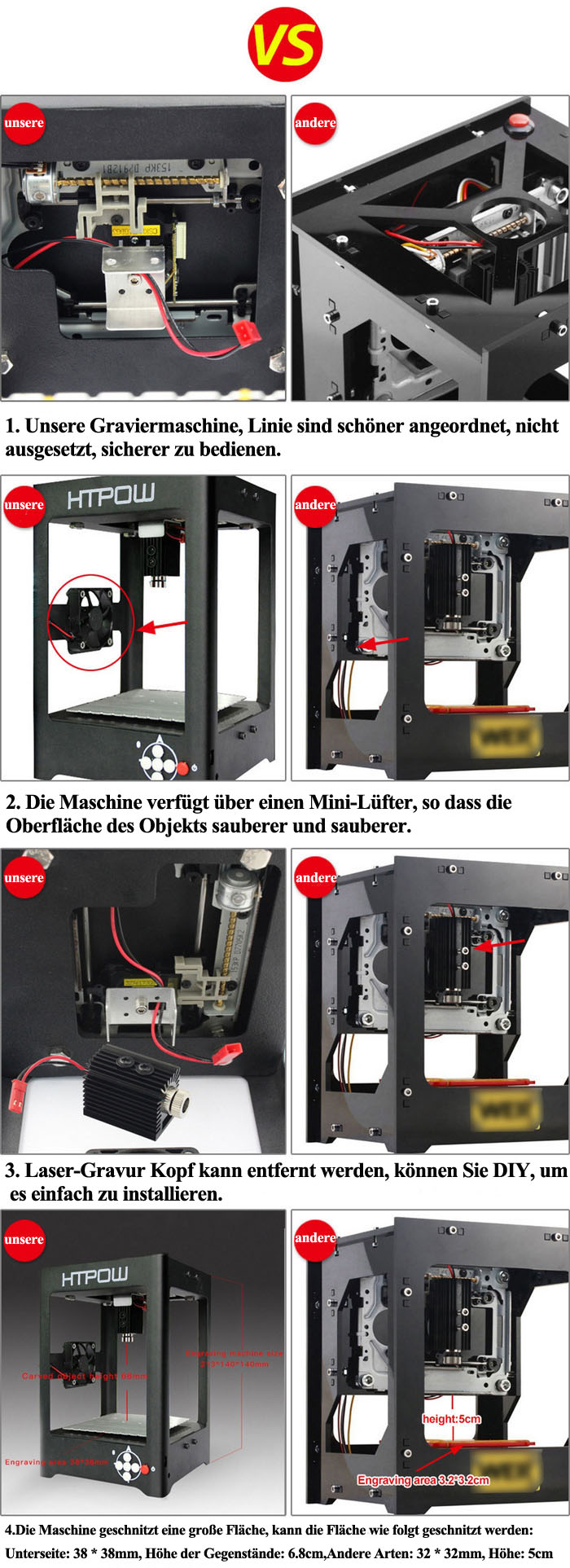 1000 mw Lasergravurmaschine