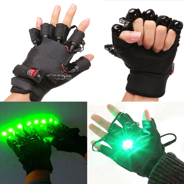 Laser handschuhe grün 