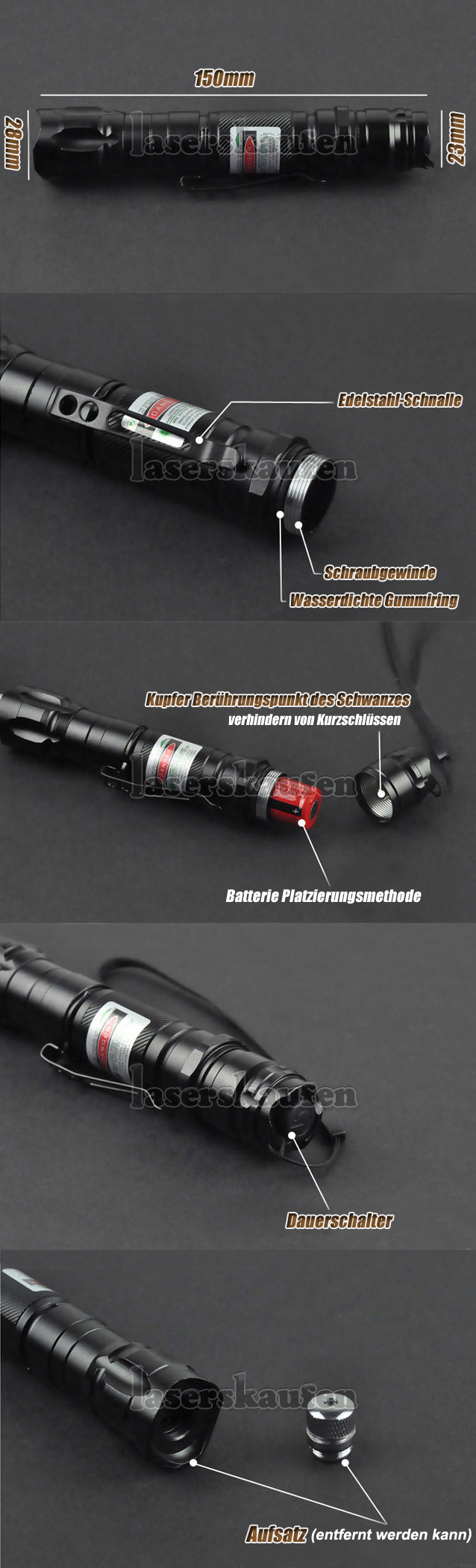 100mW Grüne Laserpointer