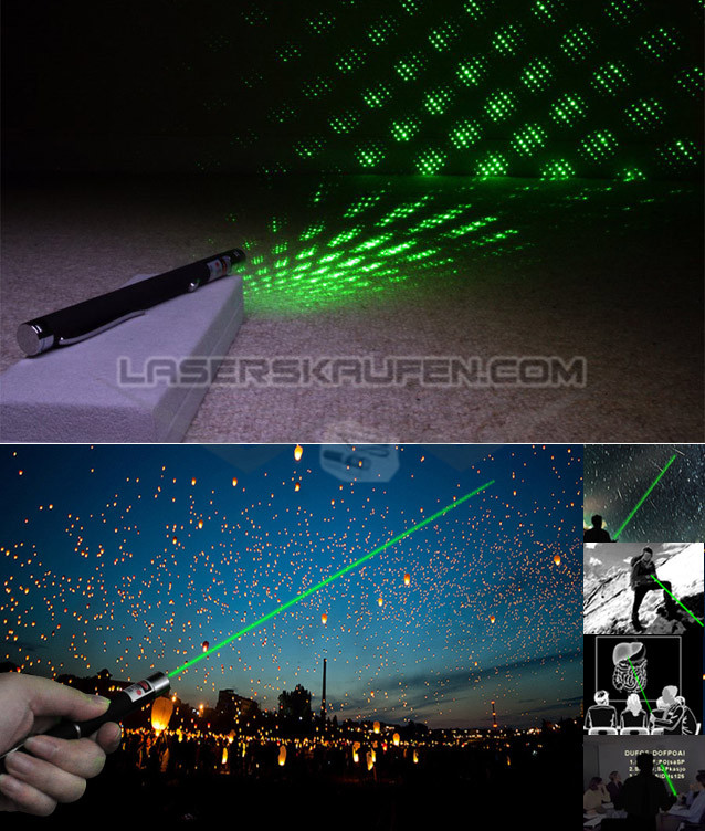 Grüner Laser Stift Sternenhimmel