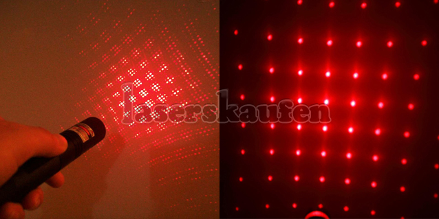 Laserpointer Rot 300mW mit Aufsätze