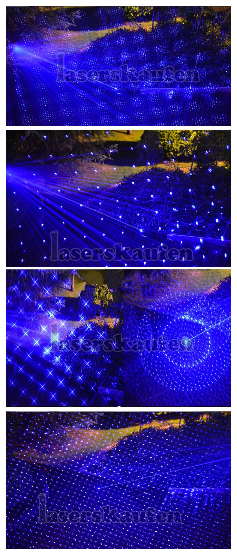 Laserpointer Blau 10000mW mit Aufsätzen
