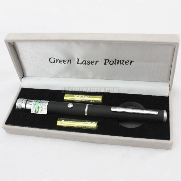 Grüner Laser Stift 20mW hell mit Aufsatz sterne
