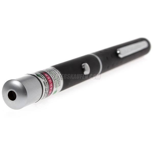 Grüner Laserpointer Stift 30mW superhell mit AAA Batterien HTPOW