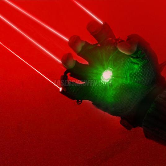 Roter Laser Handschuhe mit Palmen Lichter dj laserpointer HTPOW