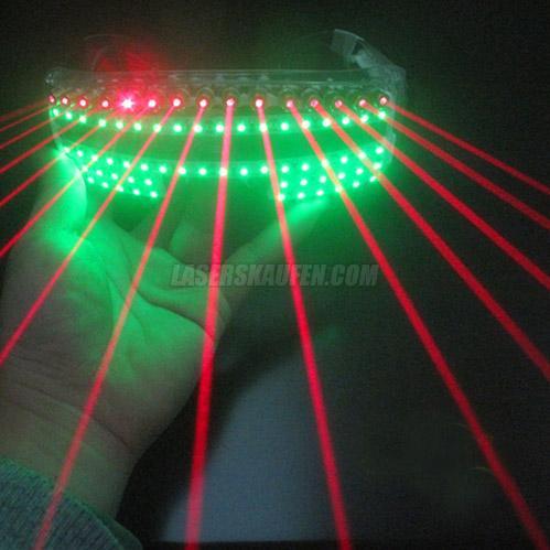 LED Lasergläser rote Laser + LED rot / grün / blau / weiß / gelb