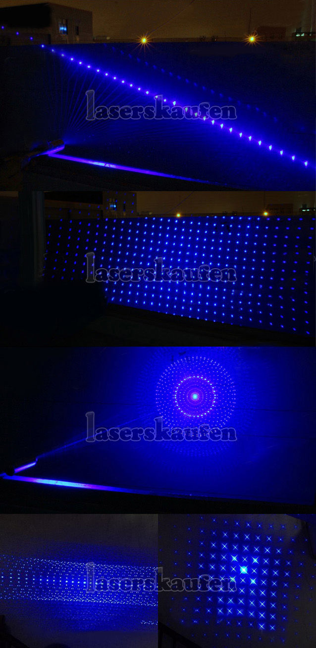 Laserpointer Blau 30000mW mit Aufsätzen